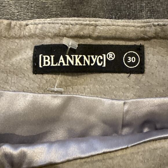 BLANKNYC-Suede Leather Lined Mini Skirt-Lace Up Faux Wrap-Smoky Gray-Size 30 - Picture 9 of 16